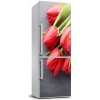 Nálepka fototapeta Červené tulipány 60x180 cm Nálepka fototapeta Červené tulipány 60x180 cm