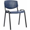 ALBA konferenčná plastová stolička LAYER modrá/ čierna