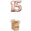 HeliumKing Balónový box Narodeninové číslo 15 ružovo-zlatý 86 cm HeliumKing Balónový box Narodeninové číslo 15 ružovo-zlatý 86 cm