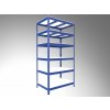 Kovový regál do garáže Biedrax 45 x 120 x 210 cm, modrý - 6 políc biele lamino 12mm Kovový regál do garáže Biedrax 45 x 120 x 210 cm, modrý - 6 políc biele lamino 12mm