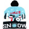 čiapka s čelovkou LED Let it snow s brmbolcom (USB nabíjanie), 4951666 čiapka s čelovkou LED Let it snow s brmbolcom (USB nabíjanie), 4951666