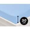 Jersey napínacie prestieradlo na vysoký matrac JR-014 Nebesky modré 200 x 200 - výška 30 cm Jersey napínacie prestieradlo na vysoký matrac JR-014 Nebesky modré 200 x 200 - výška 30 cm