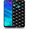 Púzdro Picasee silikónové Huawei P Smart 2019 - Separ - White On Black čierne