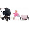 Set kočík trojkombinácia s bábikou Eloise Cybex Black 3in1 Pram Corolle v postieľke s fľaškou Set kočík trojkombinácia s bábikou Eloise Cybex Black 3in1 Pram Corolle v postieľke s fľaškou