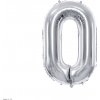 PartyDeco Fóliový balón Číslo 0 strieborný 86cm (Narodeninový fóliový balón číslo nula, vhodný na plnenie vzduchom aj héliom.) PartyDeco Fóliový balón Číslo 0 strieborný 86cm (Narodeninový fóliový balón číslo nula, vhodný na plnenie vzduchom aj héliom.)