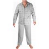 František zapínacie pánske froté pyžamo 4F-785-12 L šedá František zapínacie pánske froté pyžamo 4F-785-12 L šedá