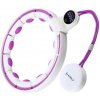 Masážní hula hoop HMS HHM16 se závažím, magnety a počítadlem bílá/fialová Masážní hula hoop HMS HHM16 se závažím, magnety a počítadlem bílá/fialová