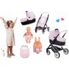 Set kočík trojkombinácia a klokanka s bábikou Puschair Pink Maxi Cosi&Quinny Smoby a nočným úborom Set kočík trojkombinácia a klokanka s bábikou Puschair Pink Maxi Cosi&Quinny Smoby a nočným úborom