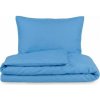 Kvalitex Jednofarebné bavlnené obliečky modré 1+1, 140x200, 70x90cm Kvalitex Jednofarebné bavlnené obliečky modré 1+1, 140x200, 70x90cm