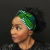 African Fabs Print Headband – Bavlnená čelenka pre kučeravé vlasy zelená African Fabs Print Headband – Bavlnená čelenka pre kučeravé vlasy zelená
