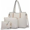 Miss Lulu Kabelka - kabelka cez rameno + crossbody kabelka s taštičkou, biela Miss Lulu Kabelka - kabelka cez rameno + crossbody kabelka s taštičkou, biela