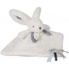 Doudou et Compagnie Paris dárková sada modrá králíček s čtvercovou dečkou 25 cm Doudou et Compagnie Paris dárková sada modrá králíček s čtvercovou dečkou 25 cm