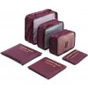 KUFREPLUS Cestovné organizéry LP13755 vínová 6 ks