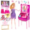 KIK Bábika Fashionista s toaletným stolíkom a oblečením na prezliekanie KIK Bábika Fashionista s toaletným stolíkom a oblečením na prezliekanie