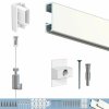 Závěsný systém na obrazy - SET Click Rail bílá přetíratelná 2x150cm (bílá přetíratelná lišta 2x 1,5 m ) Závěsný systém na obrazy - SET Click Rail bílá přetíratelná 2x150cm (bílá přetíratelná lišta 2x 1,5 m )