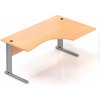 NABYTOK-DIZAJNOVY.SK - BPR20 11 - Kancelársky stôl rohový pravý Komfort, kovová podnož, 160x70 / 100x76 cm, buk NABYTOK-DIZAJNOVY.SK - BPR20 11 - Kancelársky stôl rohový pravý Komfort, kovová podnož, 160x70 / 100x76 cm, buk