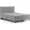 DREVONA Manželská boxspring posteľ 180 cm svetlo šedá DREVONA® ZOYA, Soro 90 DREVONA Manželská boxspring posteľ 180 cm svetlo šedá DREVONA® ZOYA, Soro 90
