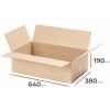 HAKY Klopová krabica 640 x 380 x 190 - 3VL Paleta