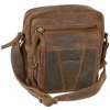 GreenLand crossbody kožená taštička MONTENEGRO hnedá