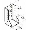 Domax Trámová papuča WBZ 23 76x122x75 Domax Trámová papuča WBZ 23 76x122x75
