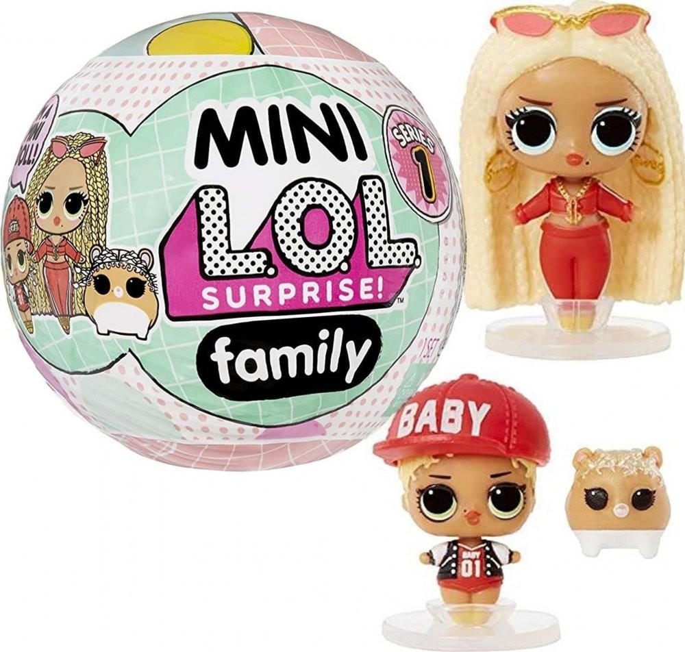 MGA LOL Surprise Guľa niespodzianka Mini Family z laleczkami seria 1