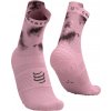 Compressport PRO RACING SOCKS V4.0 RUN HIGH EAT MY DUST! rúžová