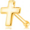 Šperky eshop - Piercing do nosa zo zlata 375 - lesklý latinský krížik S2GG229.17 Šperky eshop - Piercing do nosa zo zlata 375 - lesklý latinský krížik S2GG229.17