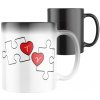 Magický keramický hrnček s potlačou puzzle lásky Magický keramický hrnček s potlačou puzzle lásky