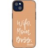 Picasee silikonový černý obal pro Apple iPhone 14 Plus - Boss Mama Picasee silikonový černý obal pro Apple iPhone 14 Plus - Boss Mama