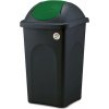 Stefanplast odpadkový koš MULTIPAT 60 l černý, zelené víko