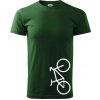 Bicykel na výšku - Klasické pánske tričko vyššej gramáže - L ( Fľaškovozelená ) Bicykel na výšku - Klasické pánske tričko vyššej gramáže - L ( Fľaškovozelená )