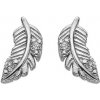 Hot Diamonds Strieborné náušnice Pierko s kubickými zirkónmi Silver Whisper SWE008