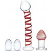 Glas - Mr. Swirly 4 Pc Set With Glass Kegel Balls & Butt Plug - Sada Sklenených Kolíkov Glas - Mr. Swirly 4 Pc Set With Glass Kegel Balls & Butt Plug - Sada Sklenených Kolíkov
