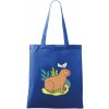 Kapybara a vtáčik - Taška bavlnená - 42 x 38 cm ( Kráľovská modrá ) Kapybara a vtáčik - Taška bavlnená - 42 x 38 cm ( Kráľovská modrá )