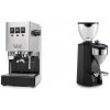Gaggia New Classic E24, stainless steel + Rocket Espresso SUPER FAUSTO, black Gaggia New Classic E24, stainless steel + Rocket Espresso SUPER FAUSTO, black