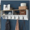 Asir | Nástenný vešiak RANI 120x37,2 cm biela/béžová | AS1737 Asir | Nástenný vešiak RANI 120x37,2 cm biela/béžová | AS1737