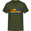Pánske Tričko s Dúhovým dizajnom Pride - Urban kaki - M - Pánske Pánske Tričko s Dúhovým dizajnom Pride - Urban kaki - M - Pánske