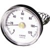Teplomer 0-120°C, 63mm s upevňovacou pružinou na potrubie Teplomer 0-120°C, 63mm s upevňovacou pružinou na potrubie