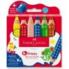 FABER-CASTELL Grippy so strúhadlom, 6 farieb FABER-CASTELL Grippy so strúhadlom, 6 farieb