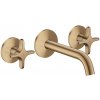 Axor One - 3-otvorová umývadlová batéria podomietku, výtok 160 mm, kartačovaný bronz 48130140 Axor One - 3-otvorová umývadlová batéria podomietku, výtok 160 mm, kartačovaný bronz 48130140