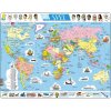 LARSEN Puzzle Svět politická mapa 107 dílků LARSEN Puzzle Svět politická mapa 107 dílků