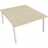 Hobis Pracovný stôl UNI A, 140x75,5x160 cm, agát/biela Hobis Pracovný stôl UNI A, 140x75,5x160 cm, agát/biela
