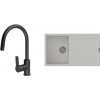 STRONG K-StrongSinks S3 Set drez Zala 860x500mm granit biela + Batéria Loira čierna STRONG K-StrongSinks S3 Set drez Zala 860x500mm granit biela + Batéria Loira čierna