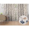 Biante Bavlnený záves Sandra SA-630 Modro-hnedé vlčie maky na svetlo vanilkovom 150x180 cm Biante Bavlnený záves Sandra SA-630 Modro-hnedé vlčie maky na svetlo vanilkovom 150x180 cm