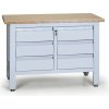 Pracovný stôl do dielne G6, 6 zásuviek, 1200 x 600 x 860 - 900 mm, sivá Pracovný stôl do dielne G6, 6 zásuviek, 1200 x 600 x 860 - 900 mm, sivá