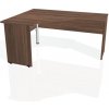 Hobis Pracovný stôl Gate, ergo, pravý, 160x75,5x120 cm, orech/orech Hobis Pracovný stôl Gate, ergo, pravý, 160x75,5x120 cm, orech/orech