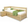 Rohová posteľ s úložným priestorom Valentin-Ľavá, 80x200, 90x200 cm, masív buk Rohová posteľ s úložným priestorom Valentin-Ľavá, 80x200, 90x200 cm, masív buk