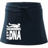 Swimming is in my DNA športová sukne two in one tmavomodrá veľmi tmavá skoro čierna