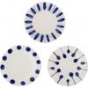 Bloomingville 82072671 Raňajkové taniere Linora 22 cm, modré, 3 ks Bloomingville 82072671 Raňajkové taniere Linora 22 cm, modré, 3 ks