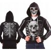 Pánska mikina čierna Lebka + maska L 52-54 Pánska mikina čierna Lebka + maska L 52-54